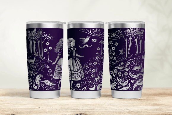 Alice 30oz 20oz Laser Tumbler Wrap SVG: Graphics & Tumbler Wraps