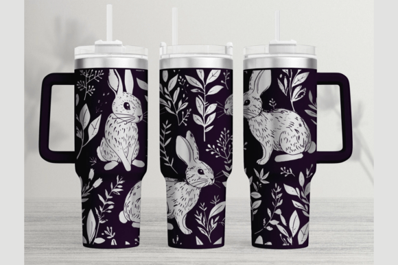 Baby Bunny 40oz Laser Tumbler Wrap SVG Graphics