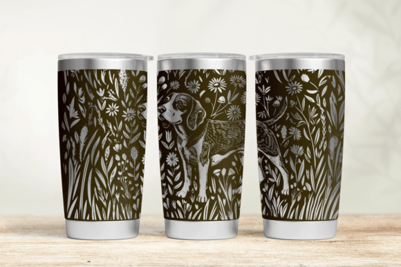 Beagle 20oz 30oz Laser Tumbler Wrap SVG Graphics