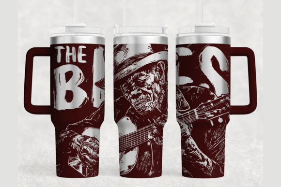 Blues 40oz Laser Tumbler Wrap SVG: Graphics for Authentic Tumbler Wraps