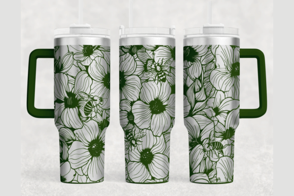 Boho Floral 40oz Laser Tumbler Wrap SVG Graphics