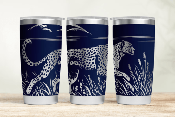 Cheetah 30oz 20oz Laser Tumbler Wrap SVG: Graphics for Bold Tumbler Wraps