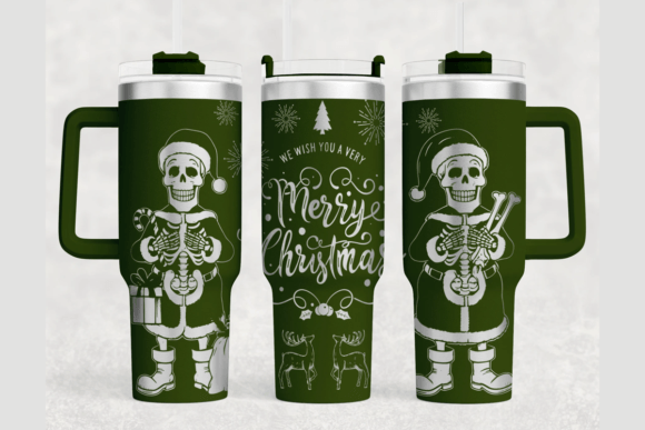 Christmas 40oz Laser Tumbler Wrap SVG Graphics