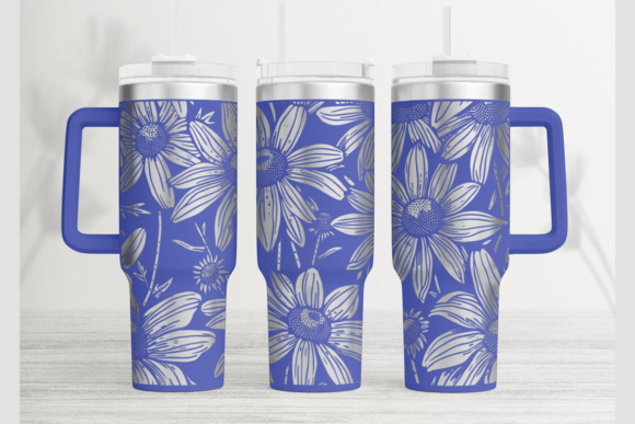 Daisy 40oz Laser Tumbler Wrap SVG: Graphics for Tumbler Wraps