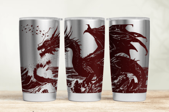 Dragon 30oz 20oz Laser Tumbler Wrap SVG Graphics