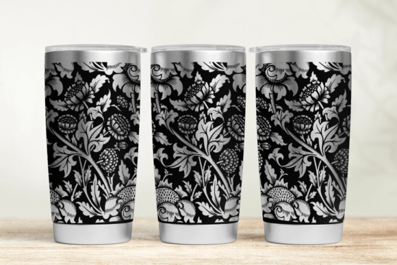 Floral 20oz 30oz Laser Tumbler Wrap SVG Graphics