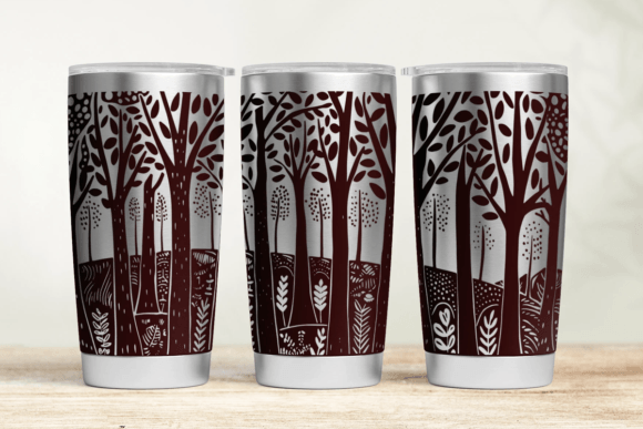 Forest 20oz 30oz Laser Tumbler Wrap SVG
