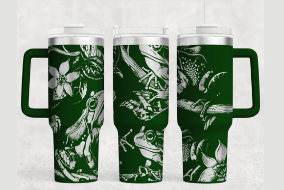Frog 40oz Laser Tumbler Wrap SVG: Graphics for Playful Tumbler Wraps