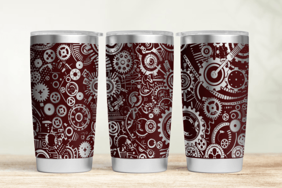 Gear 30oz 20oz Laser Tumbler Wrap SVG Graphics