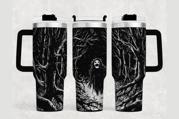 Horror 40oz Laser Tumbler Wrap SVG: Graphics for Tumbler Wraps