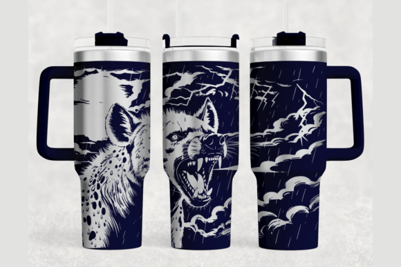 Hyena 40oz Laser Tumbler Wrap SVG: Graphics for Tumbler Wraps