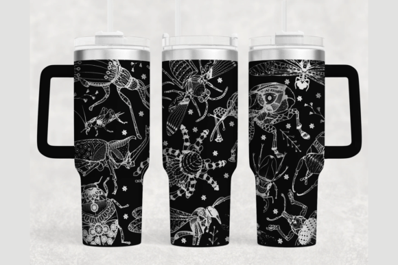 Insects 40oz Laser Tumbler Wrap SVG: Graphics for Bold Tumbler Wraps