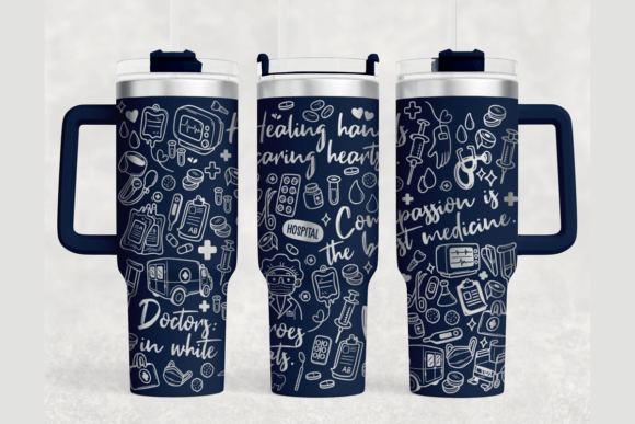 Medical 40oz Laser Tumbler Wrap SVG: Graphics for Tumbler Wraps