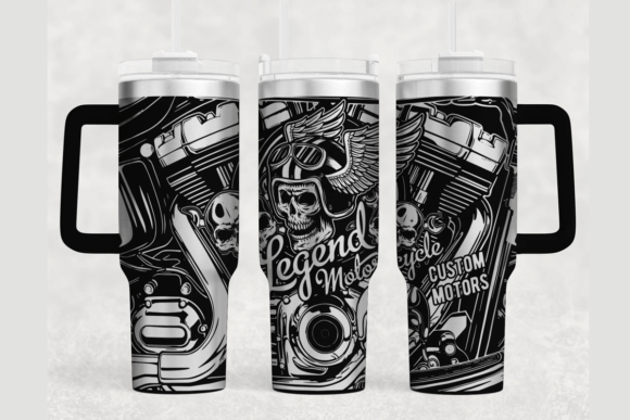 Motorbike 40oz Laser Tumbler Wrap SVG: Graphics for Tumbler Wraps