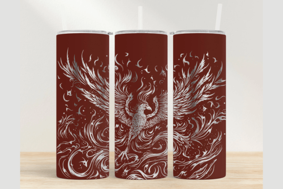 Phoenix 20oz Laser Tumbler Wrap SVG: Graphics for Tumbler Wraps