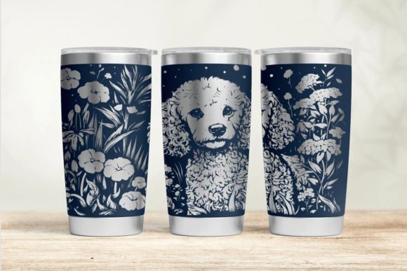 Poodle 30oz 20oz Laser Tumbler Wrap SVG Graphics