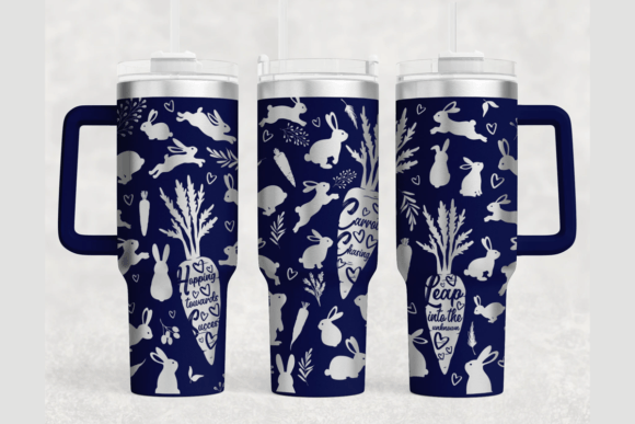 Rabbit 40oz Laser Tumbler Wrap SVG Graphics