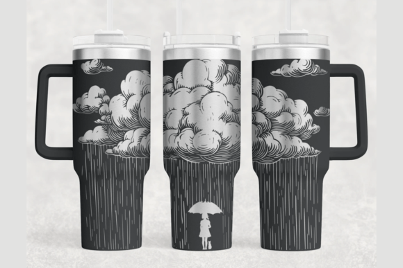 Raining 40oz Laser Tumbler Wrap SVG Graphics