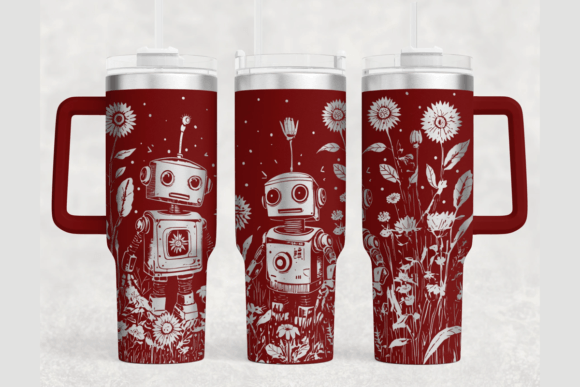 Robot 40oz Laser Tumbler Wrap Graphics Review