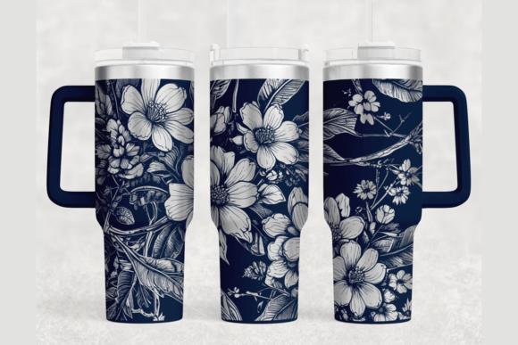 Sakura 40oz Laser Tumbler Wrap SVG: Graphics for Tumbler Wraps