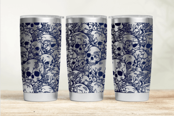 Skull 30oz 20oz Laser Tumbler Wrap SVG Graphics