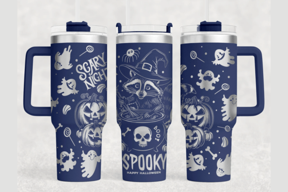 Spooky 40oz Laser Tumbler Wrap SVG: Graphics for Tumbler Wraps