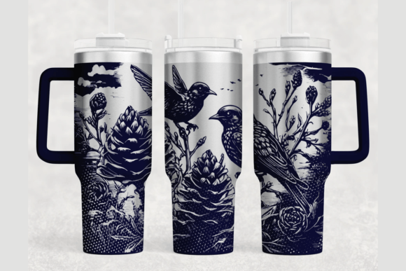 Swallow Bird 40oz Laser Tumbler Wrap SVG – Graphics & Tumbler Wraps