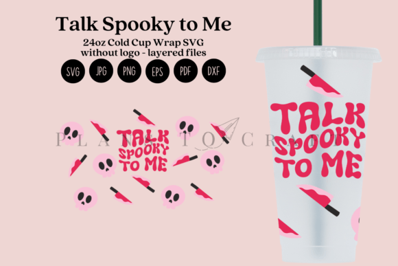 Talk Spooky to Me Graphics: Tumbler Wraps for Brand-Ready Halloween Campaigns