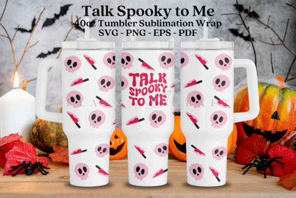 Talk Spooky to Me Graphics: Tumbler Wraps for Halloween