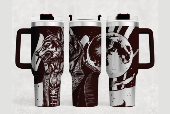 Werewolf 40oz Laser Tumbler Wrap SVG