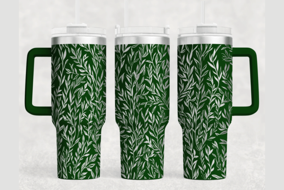 Willow Leave 40oz Laser Tumbler Wrap SVG: Graphics for Polished Tumbler Wraps