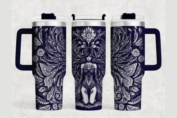 Women 40oz Laser Tumbler Wrap SVG: Graphics for Polished Tumbler Wraps